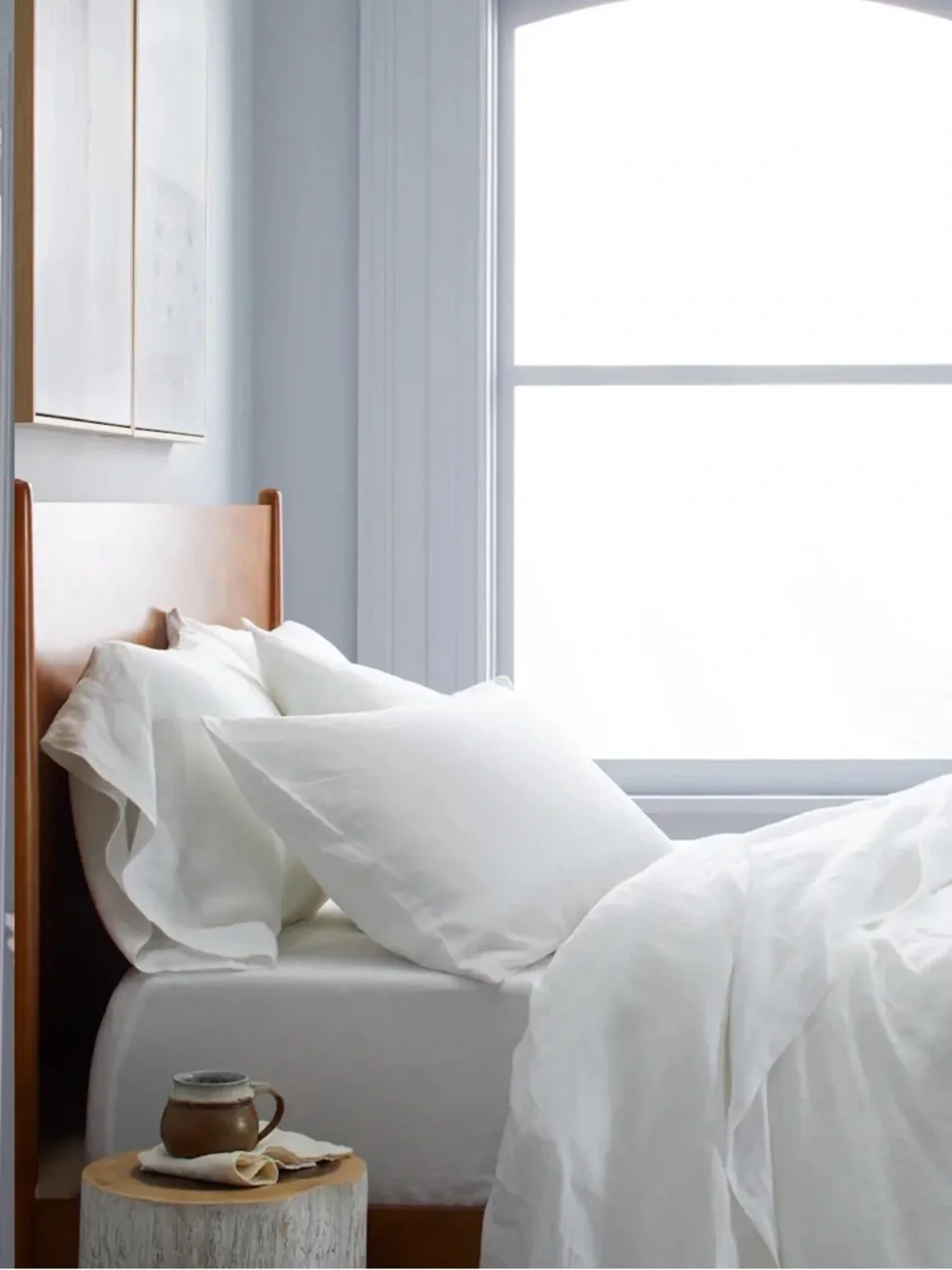 NWOT Quince European Linen Sham Set King (White)